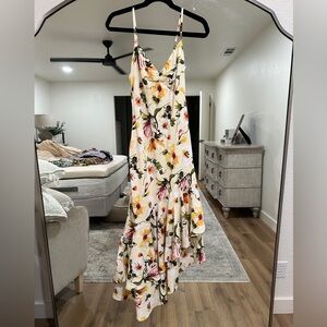 Abercrombie Drama Asymmetrical Ruffle Maxi
Dress